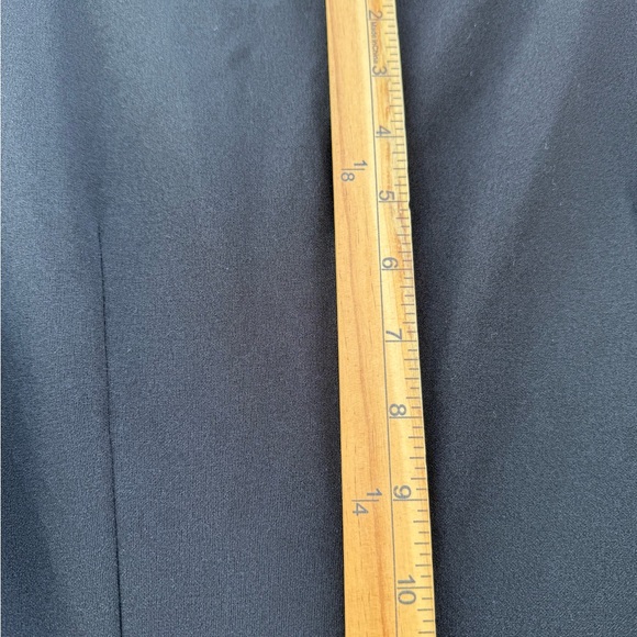 Women's Black A-line Fit Flare Midi Dress 3/4 Sleeve Elegant Zipper Modest - Picture 4 of 11